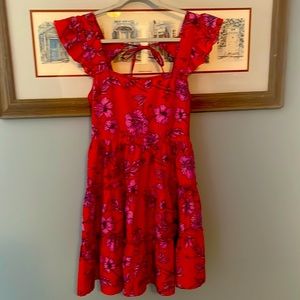 Red Ruffle Dress SMALL